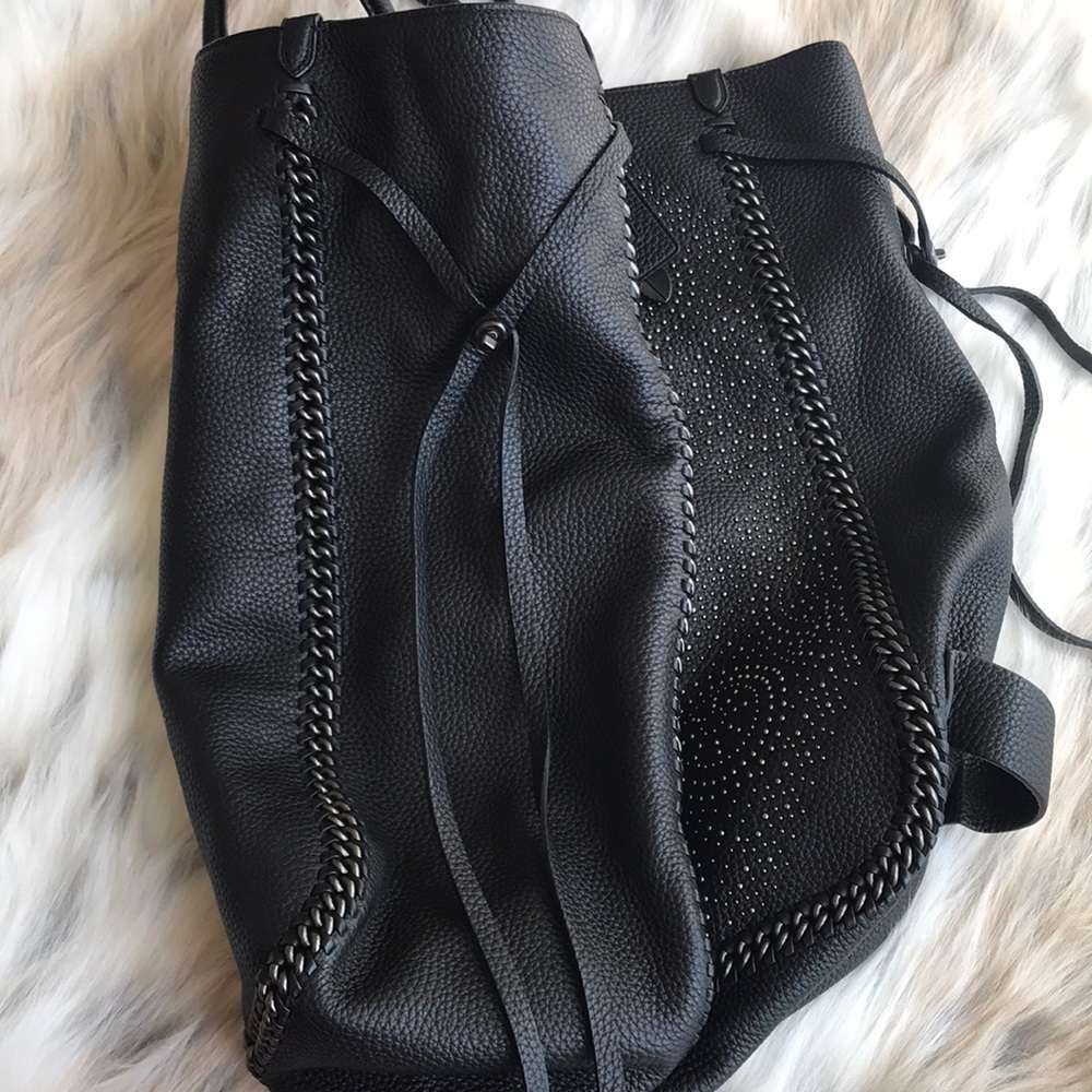 Coach Black Tatum Studded Tall Tote EUC - Picture 10 of 12